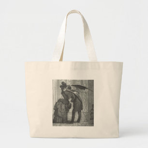 Een Victoriaans Kus/Gothic Winged Vampire Grote Tote Bag