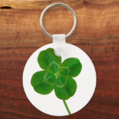 Een vier lederen klaver sleutelhanger (Voorkant)