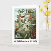 Een viering van het leven kolibries Ernest Haeckel Kaart (Gele Bloem)