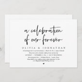 Een viering van onze 'Forever', weddenschap Kaart (Voorkant / Achterkant)