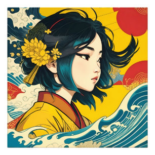 Een Vietnamees meisje in volle bloei Foto Afdruk