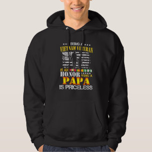 Een Vietnamveteraan zijn is een eer Papa is Prisel Hoodie