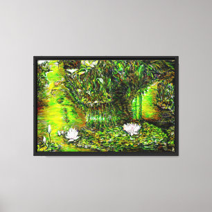 Een vijver met onzuivere gedachten canvas afdruk