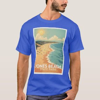 Een vintage illustratie van Jones Beach State Park T-shirt
