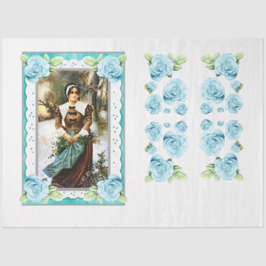 Een Vintage kerstserie design 10 Tissuepapier (Voorkant)