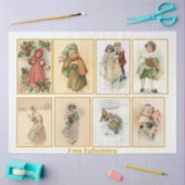 Een Vintage kerstserie Design 8 Tissuepapier (Craft)