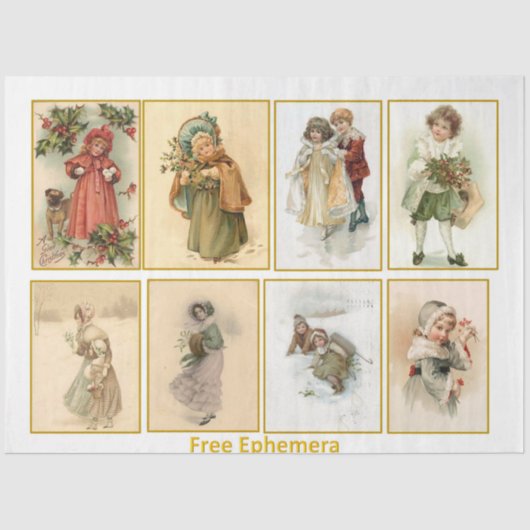 Een Vintage kerstserie Design 8 Tissuepapier (Voorkant)