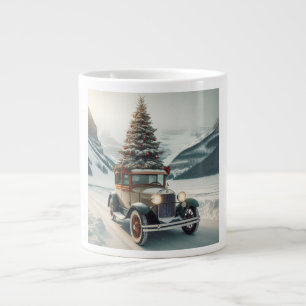 Een vintage klassieke Kerst auto boom Specialty Mo Extra Grote Beker