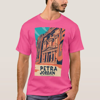 Een vintage reiskunst van Petra - Jordanië T-shirt