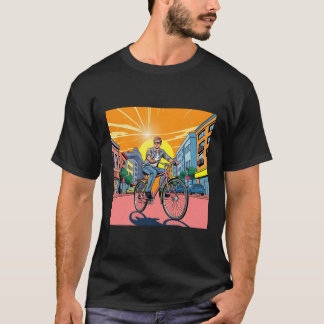 Een vintage stripboekillustratie in de stijl van d t-shirt