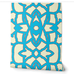 Een vintage turquoise "Ratti_Creative_Arts" behang
