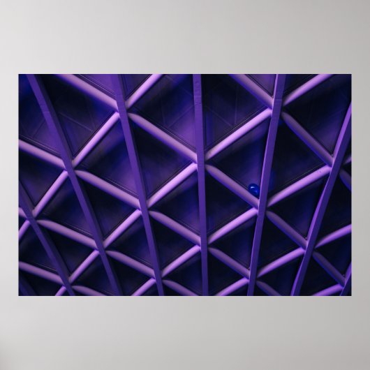 Een violet plafond met een crisishaard-dwarspatroo poster (Voorkant)
