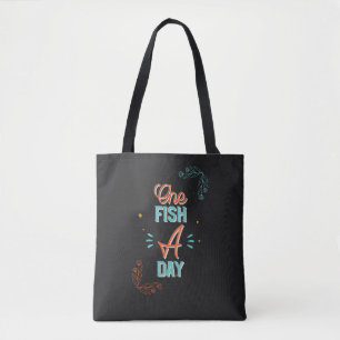 Eén Vis Per Dag Lettering Draagtas