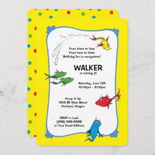 Eén vis twee vis - eerste verjaardag kaart