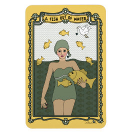 Een vis uit water_C_4x6 koelapparaat Magnet Magneet