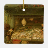 Een vishandelszaak van Frederick Walker Keramisch Ornament (Achterkant)