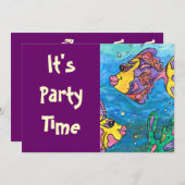 Eén vispartij twee uitnodigingen (Voorkant / Achterkant)