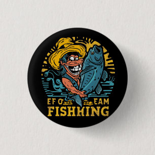 Een visser ronde button 3,2 cm