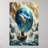 Een vissers kosmische vangst poster (Voorkant)