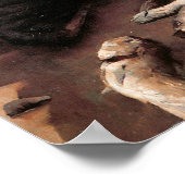 Een visverkoop op een Cornish Beach 1885 Poster (Hoek)