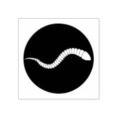 Een viswormpicoon Wood Art Stamp Rubberstempel (Afrduk)