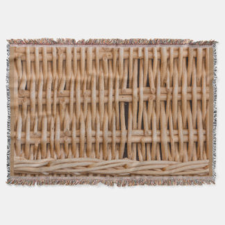 een vlechtwerk van een mand op een deken