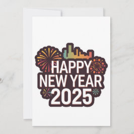 Een vleugje feestelijkheid: Nieuwjaar 2025 kerstka Feestdagenkaart