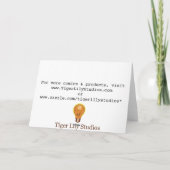 "Een vleugje Humor" Hand Held Massager / Cat Comic Feestdagen Kaart (Achterkant)