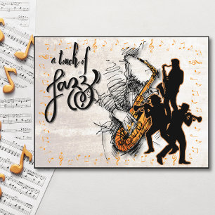 Een vleugje jazz tijdloze vibes briefkaart