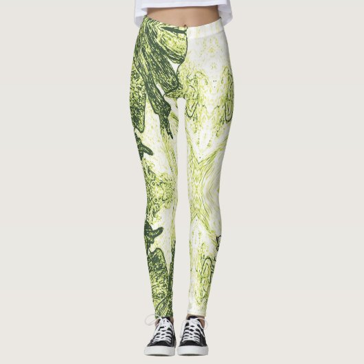 Een Vleugje Lime Groen Leggings (Voorkant)