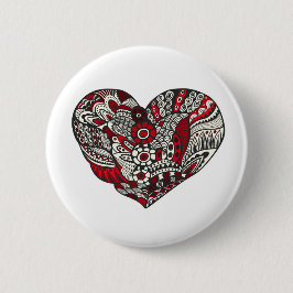 Een vleugje rood ronde button 5,7 cm