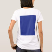 Een vliegtuig dat in de lucht vliegt met een blauw t-shirt (Achterkant)
