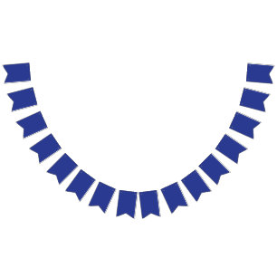 Een vliegtuig dat in de lucht vliegt met een blauw vlaggetjes
