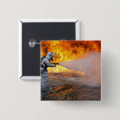 Een vliegtuig reddingsteams vierkante button 5,1 cm (Voorkant /achterkant)