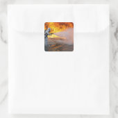 Een vliegtuig reddingsteams vierkante sticker (Tas)