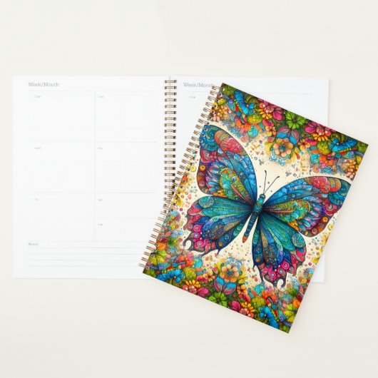 Een vlinder regenboogballet planner (Display)