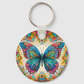 Een vlinder regenboogballet sleutelhanger (Voorkant)