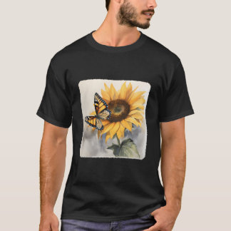 Een vlinder rustend op een tuinvlinder t-shirt