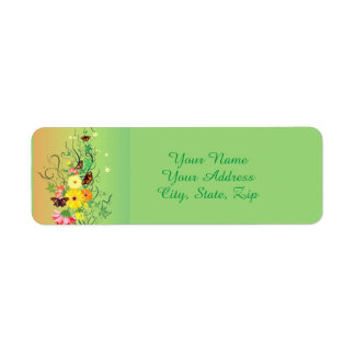 Een vlinderboom etiket