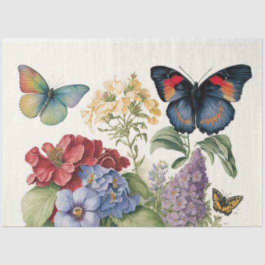 Een Vlindertuin Serie Design 10 Tissuepapier (Voorkant)