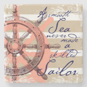 Een vloeiend Zee heeft nooit een ervaren Sailor ge Stenen Onderzetter