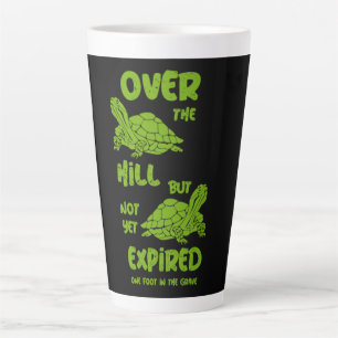 Eén voet in de grafiek latte mok