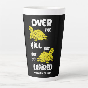 Eén voet in de grafiek latte mok