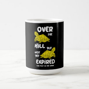 Eén voet in de grafiek magische mok