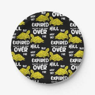 Eén voet in de grafiek papieren bordje