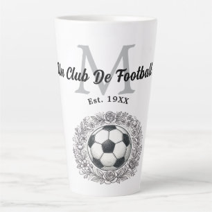 een voetbalclub monogram is, jaar fifa wereld latte mok