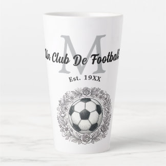 een voetbalclub monogram is, jaar fifa wereld  latte mok