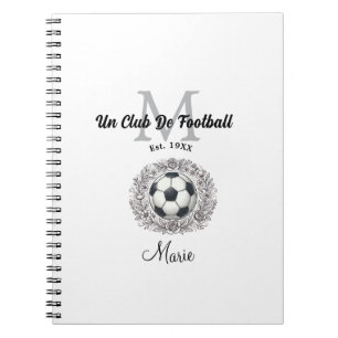 een voetbalclub-monogram is, jaar fifa wereld  notitieboek
