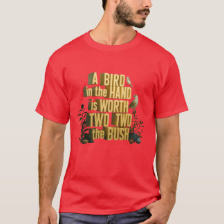 Een vogel in de h t-shirt