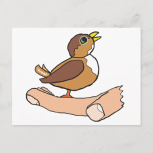 Een vogel in de hand briefkaart